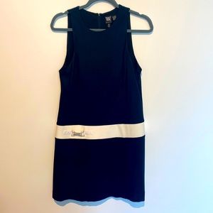 Worth navy blue size 10 sleeveless dress rayon nylon blend like new condition
